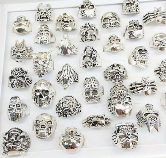 1 pc Alloy Vintage Men's Ring, Assorted Varieties Lions Head ,Oni,Demon and Spider